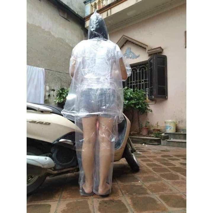 ÁO MƯA BỘ TRONG SUỐT 